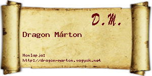Dragon Márton névjegykártya