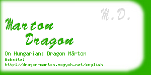 marton dragon business card
